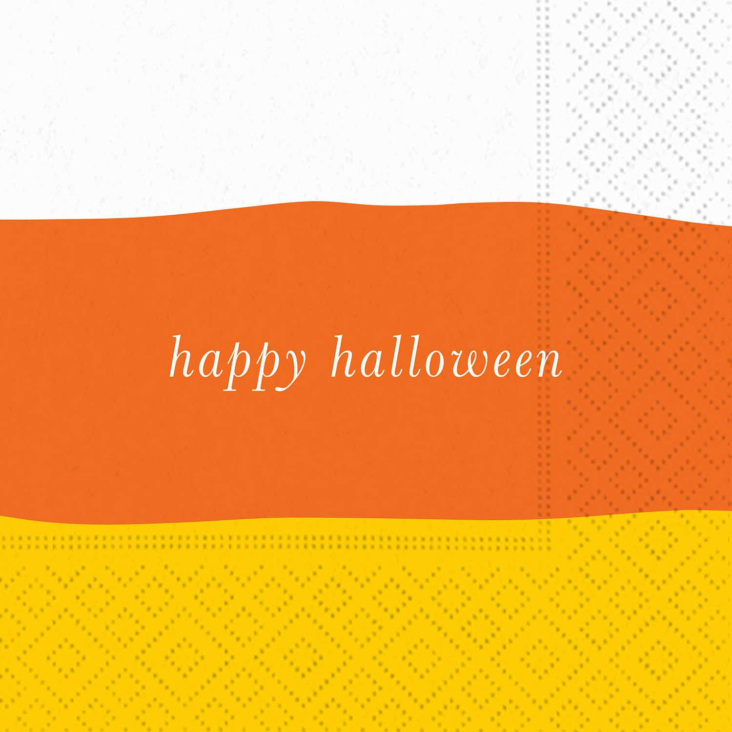 slide 1 of 1, Design Design "Happy Halloween" Candy Corn Cocktail Napkins, 20 ct