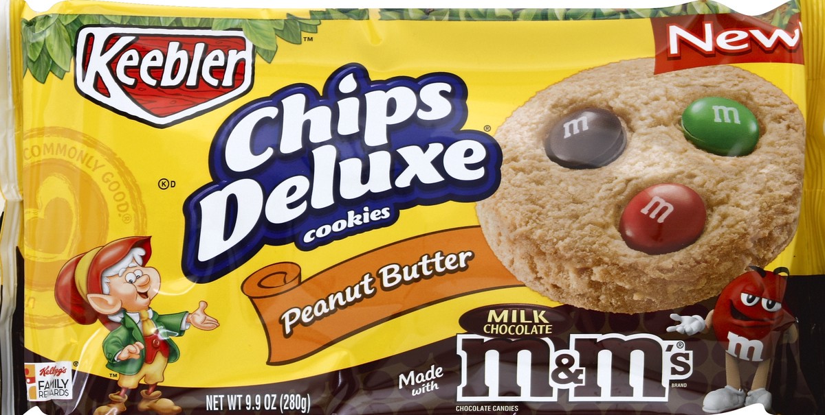 slide 5 of 6, Keebler Chips - Deluxe Peanut Butter With M&M's, 9.9 oz