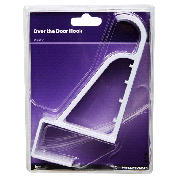 slide 1 of 5, Hillman Over Door Hook White, 1 ct