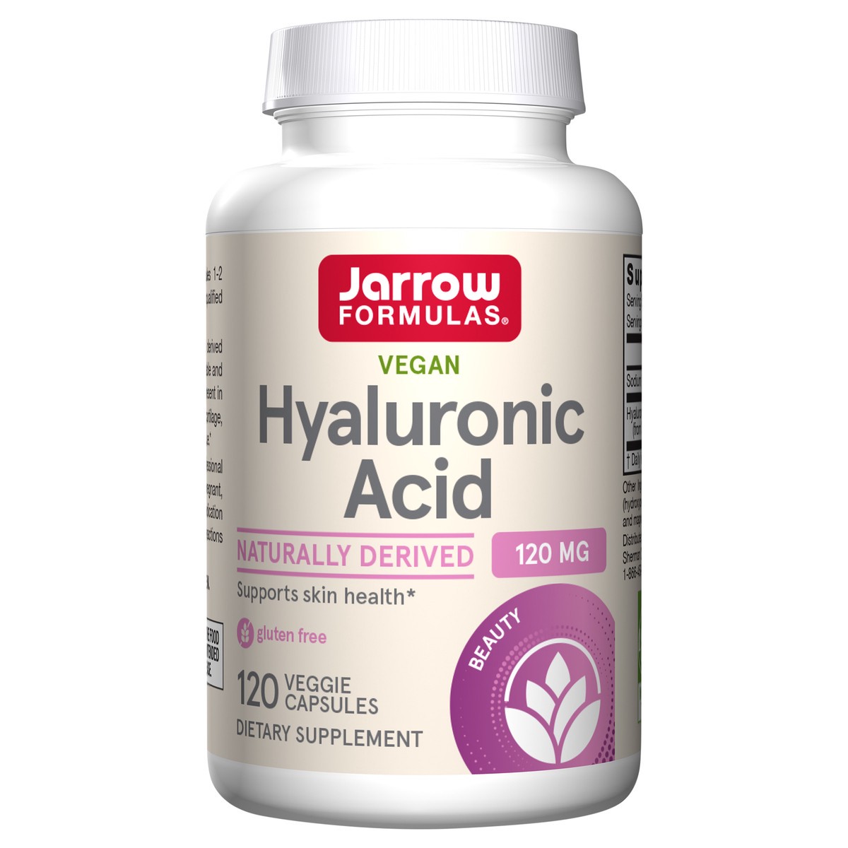 slide 1 of 4, Jarrow Formulas Hyaluronic Acid 120 mg - 120 Veggie Caps - 60 Servings - Bioavailable & Naturally Derived - Supports Skin Health - Pure Hyaluronic Acid - Dietary Supplement - Vegan, 1 ct