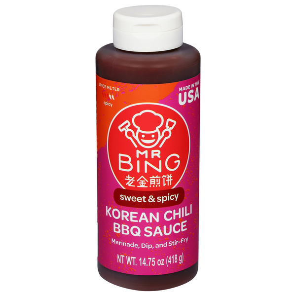 slide 1 of 1, Mr Bing Sweet & Spicy Korean Chili BBQ Sauce, 14.7 oz