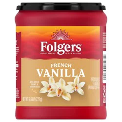 Folgers French Vanilla Artificially Flavored Ground Coffee, 9.6 oz. Canister