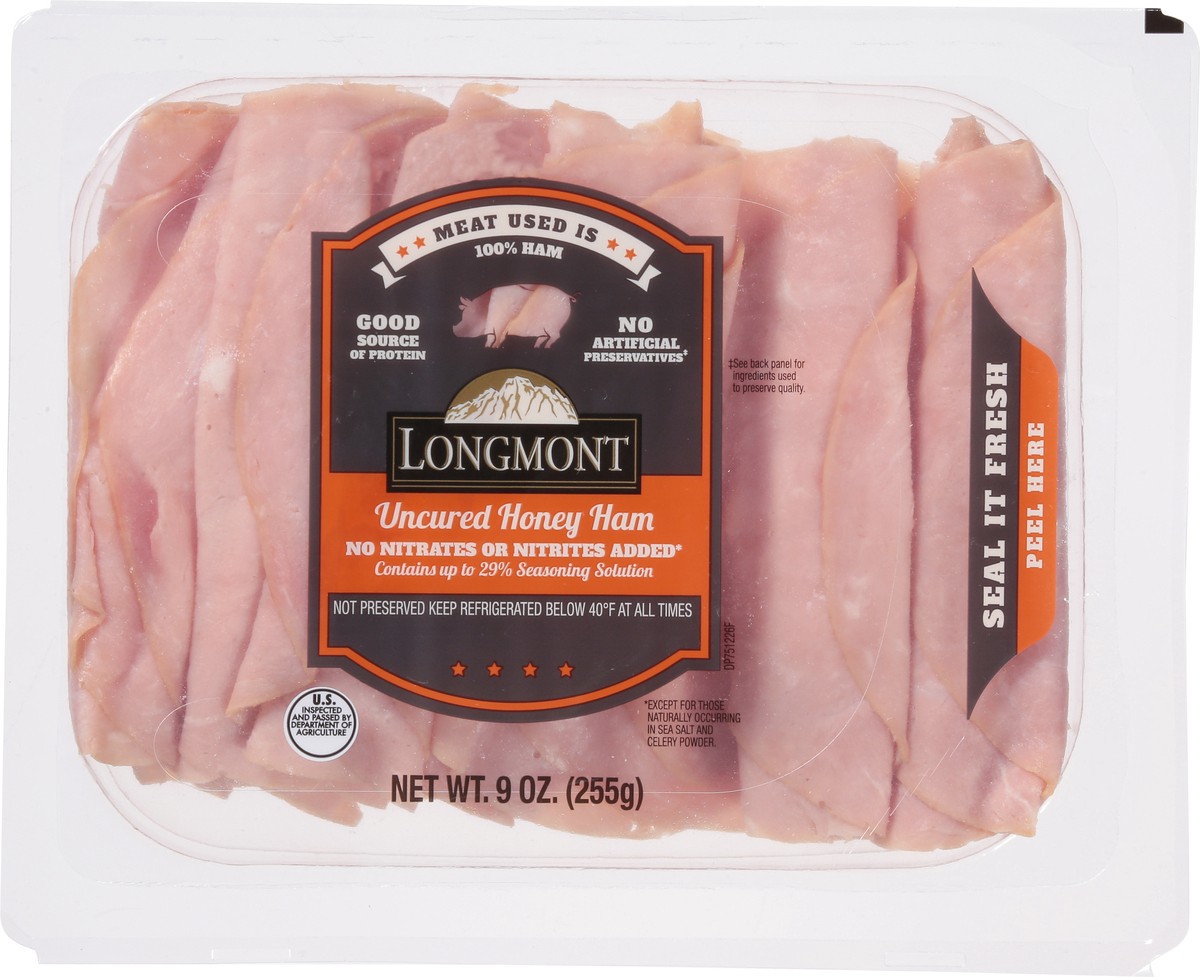 slide 4 of 13, Longmont Uncured Honey Ham 9 oz, 9 oz