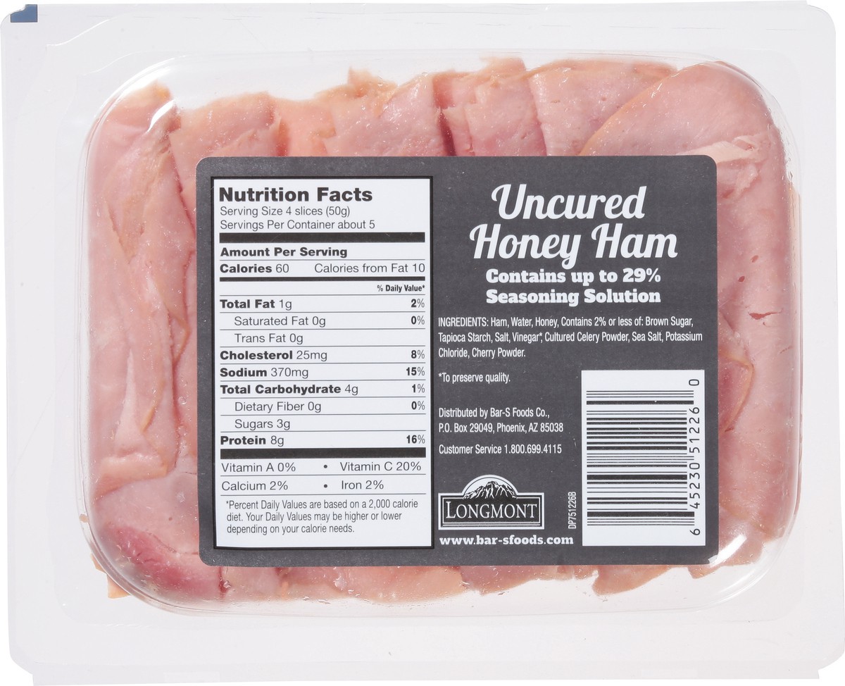 slide 10 of 13, Longmont Uncured Honey Ham 9 oz, 9 oz