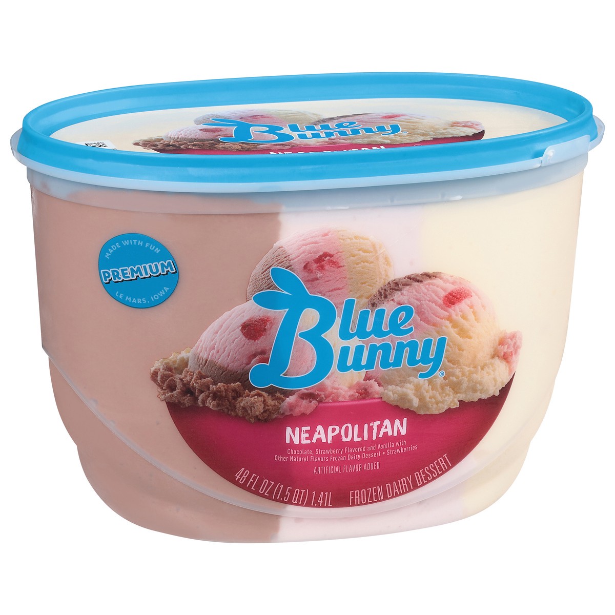 slide 6 of 9, Blue Bunny Premium Neapolitan Frozen Dessert, 48 fl oz, 48 fl oz