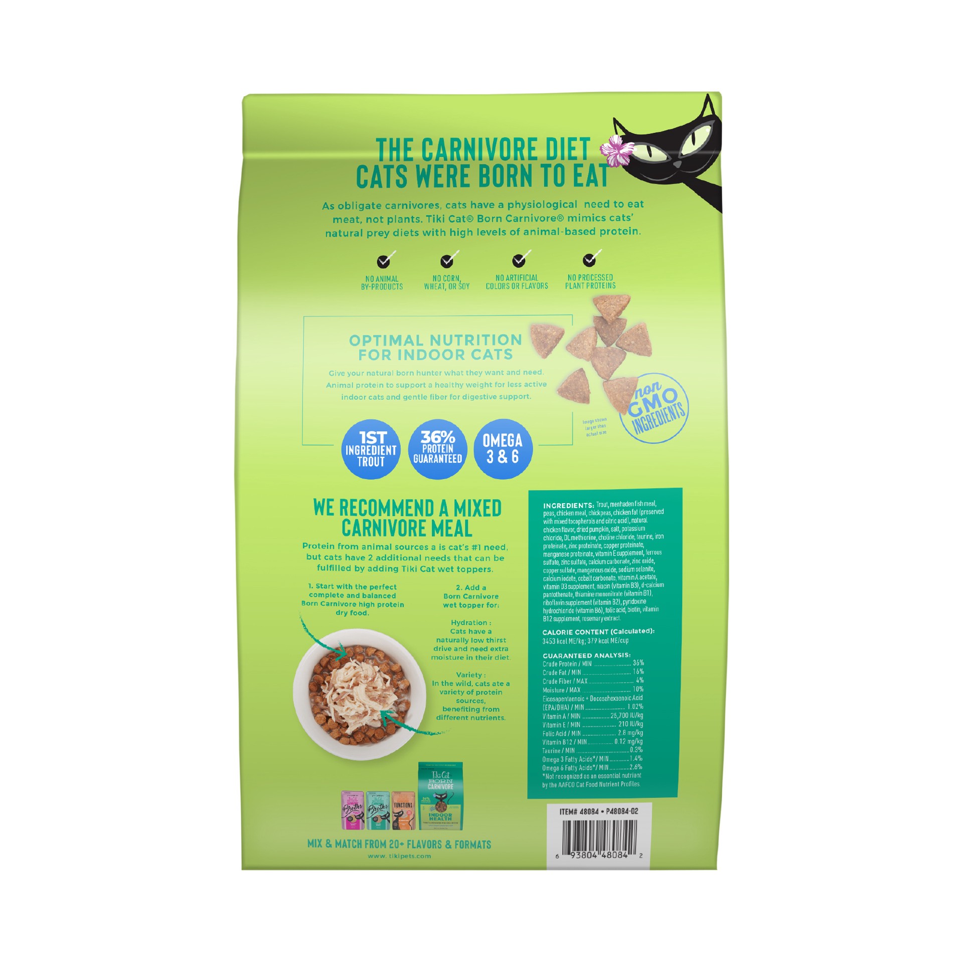 slide 8 of 9, Tiki Cat Essentials Trout and Menhaden Fish Meal Recipe Dry Cat Food, 12 lb