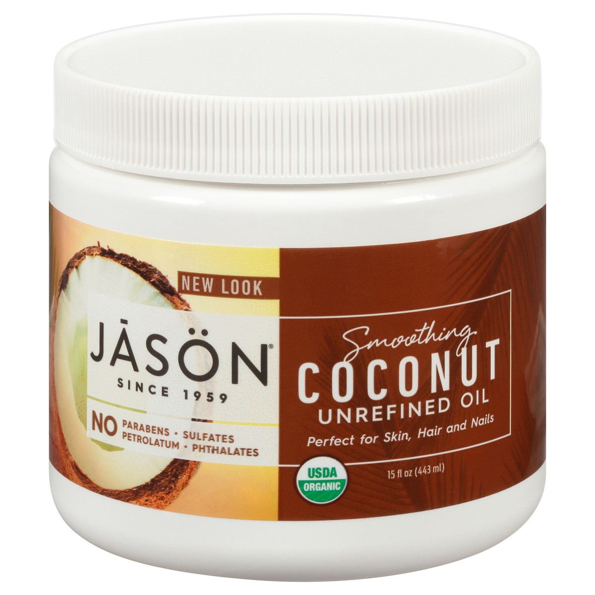 slide 2 of 10, JASON Smoothing Coconut Unrefined Oil 15 fl. oz. Jar, 15 fl oz