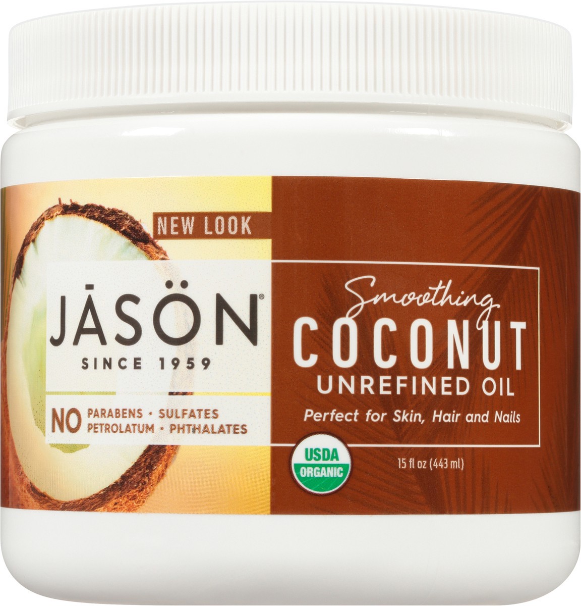 slide 4 of 10, JASON Smoothing Coconut Unrefined Oil 15 fl. oz. Jar, 15 fl oz