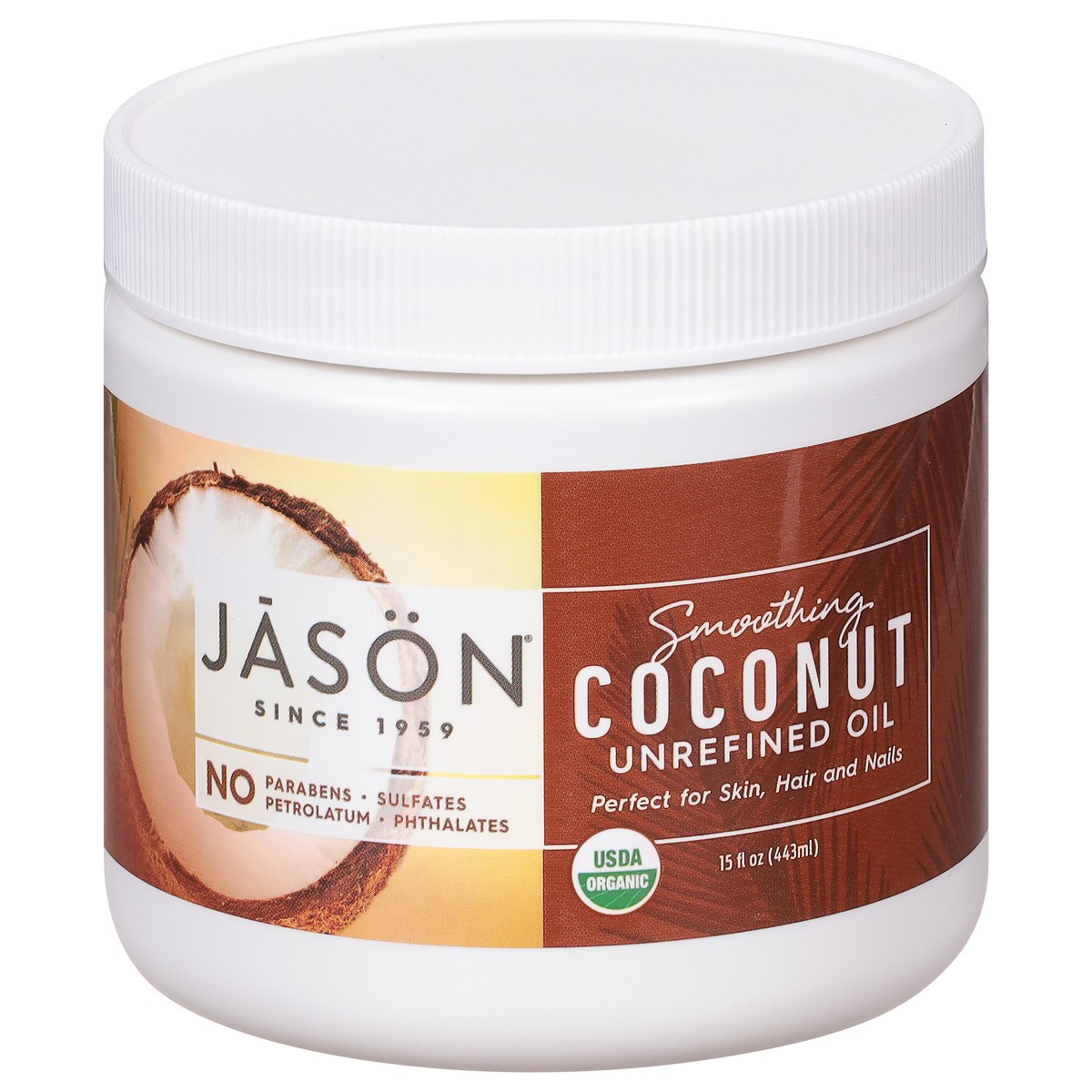 slide 1 of 10, JASON Smoothing Coconut Unrefined Oil 15 fl. oz. Jar, 15 fl oz