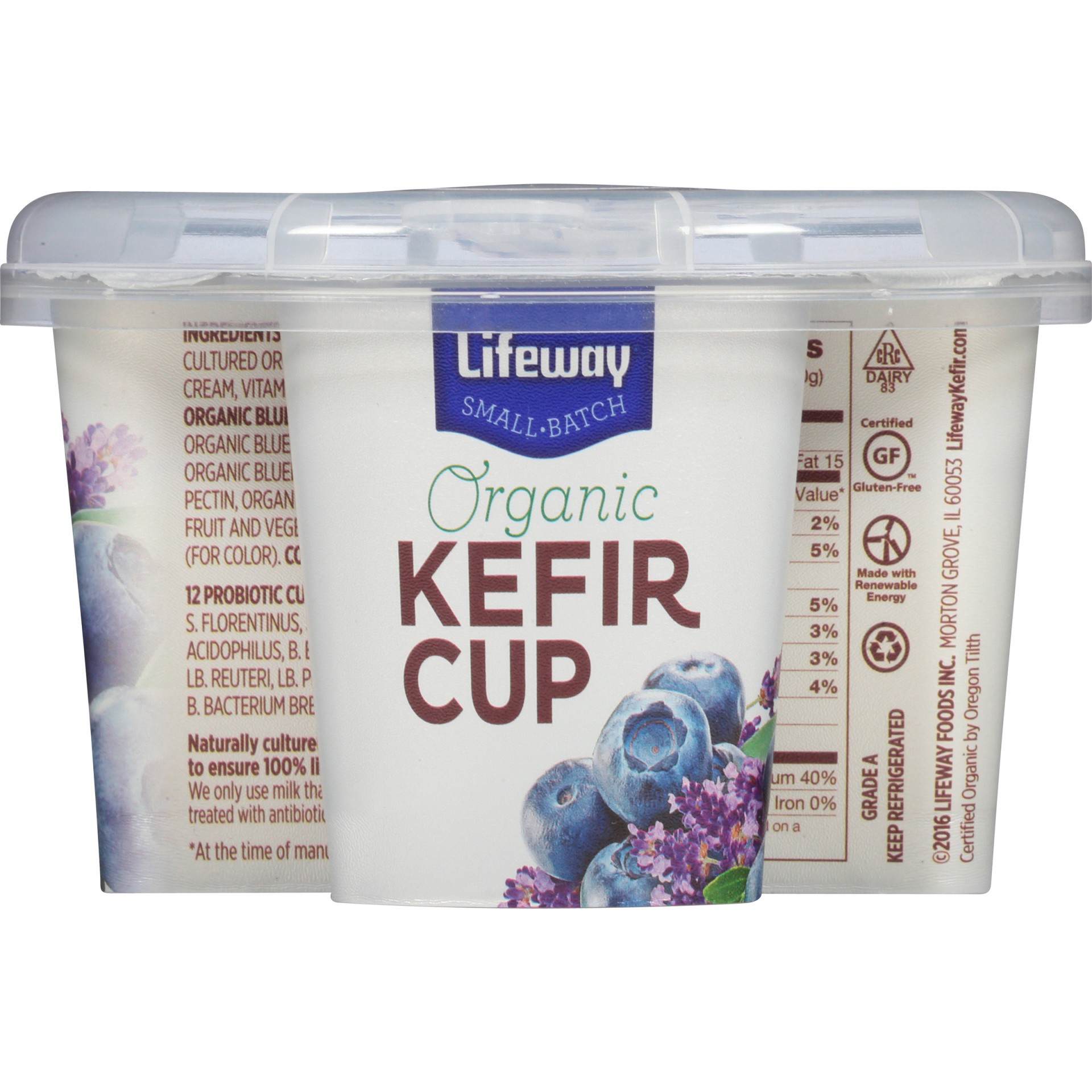 slide 4 of 6, Lifeway Organic Blueberry Lavender Kefir Cup, 5.3 oz