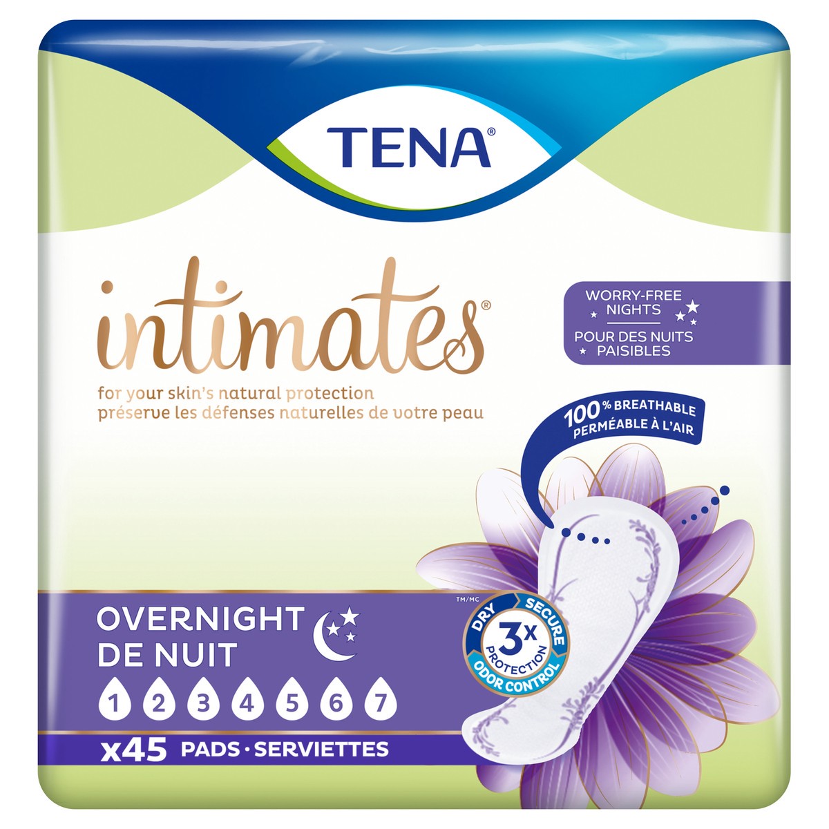 slide 1 of 7, Serenity Women's Pads & Liners, Pads, 45 ct