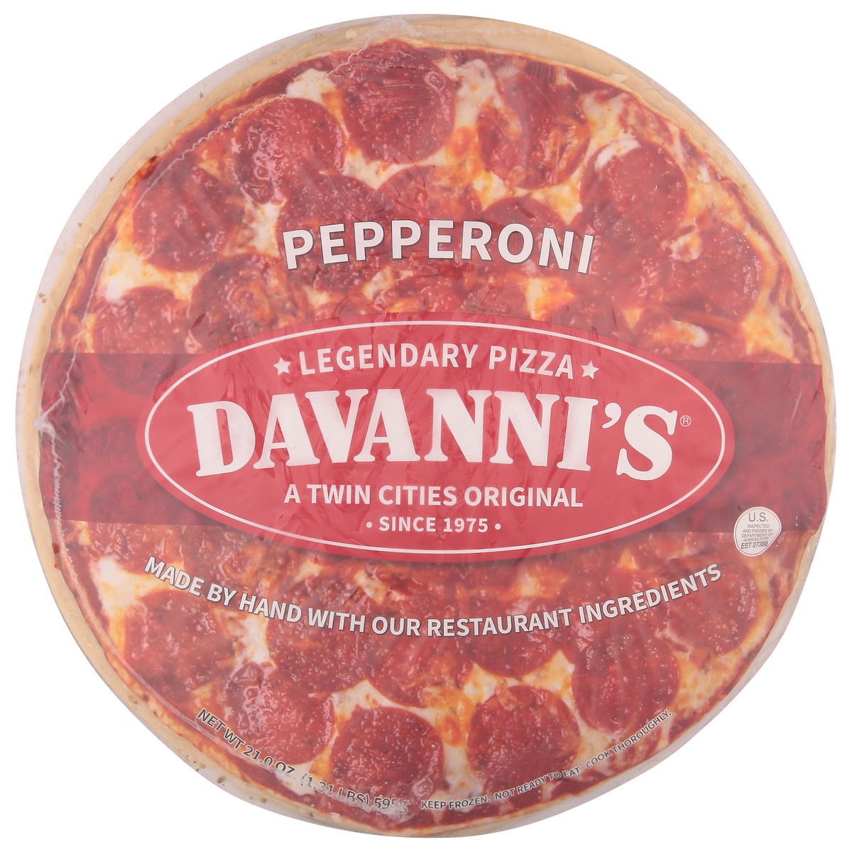 slide 1 of 12, Davanni's Pepperoni Pizza 21 oz, 21 oz
