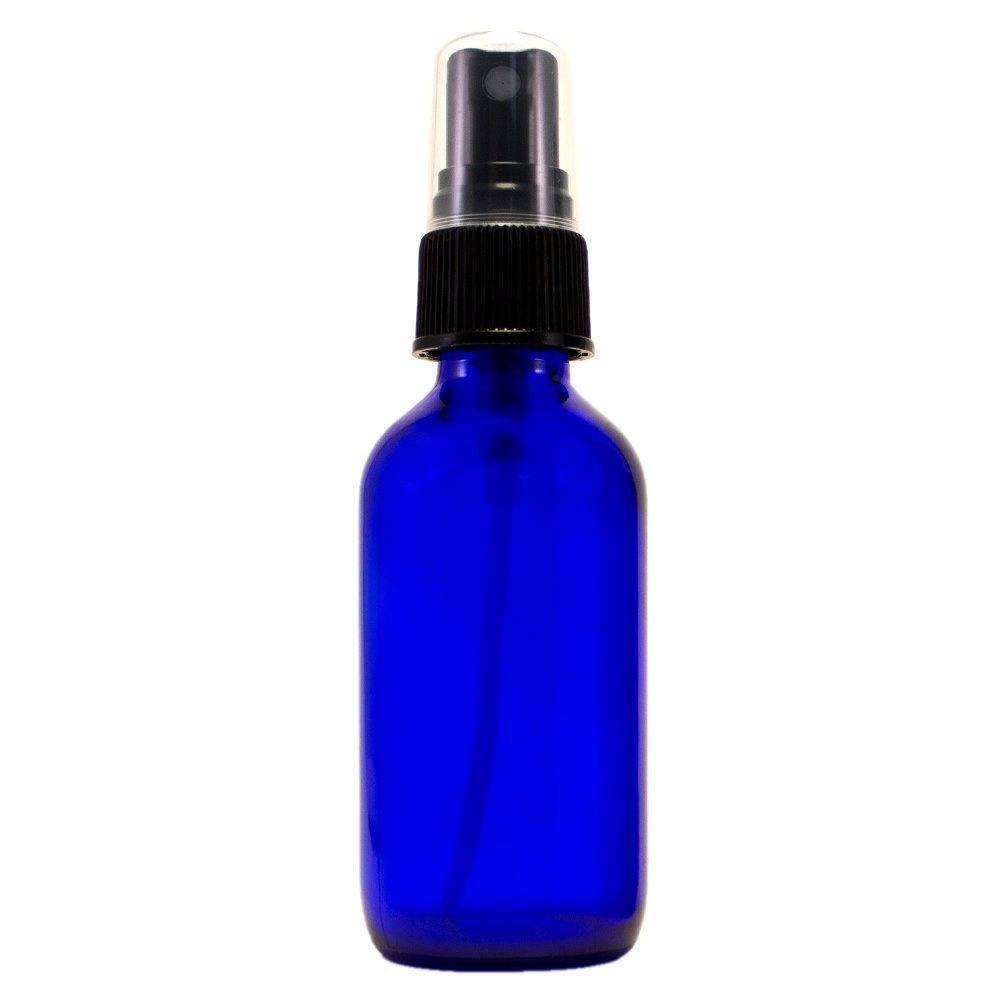 slide 1 of 1, Lotus Light Empty Blue Glass Spray Bottle, 2 oz