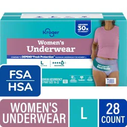 Kroger Adult Incontinence Underwear for Women Maximum Absorbency Large, 28 count