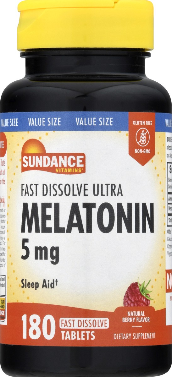slide 9 of 9, Sundance Vitamins Sundance Melatonin 5 Mg, 180 ct