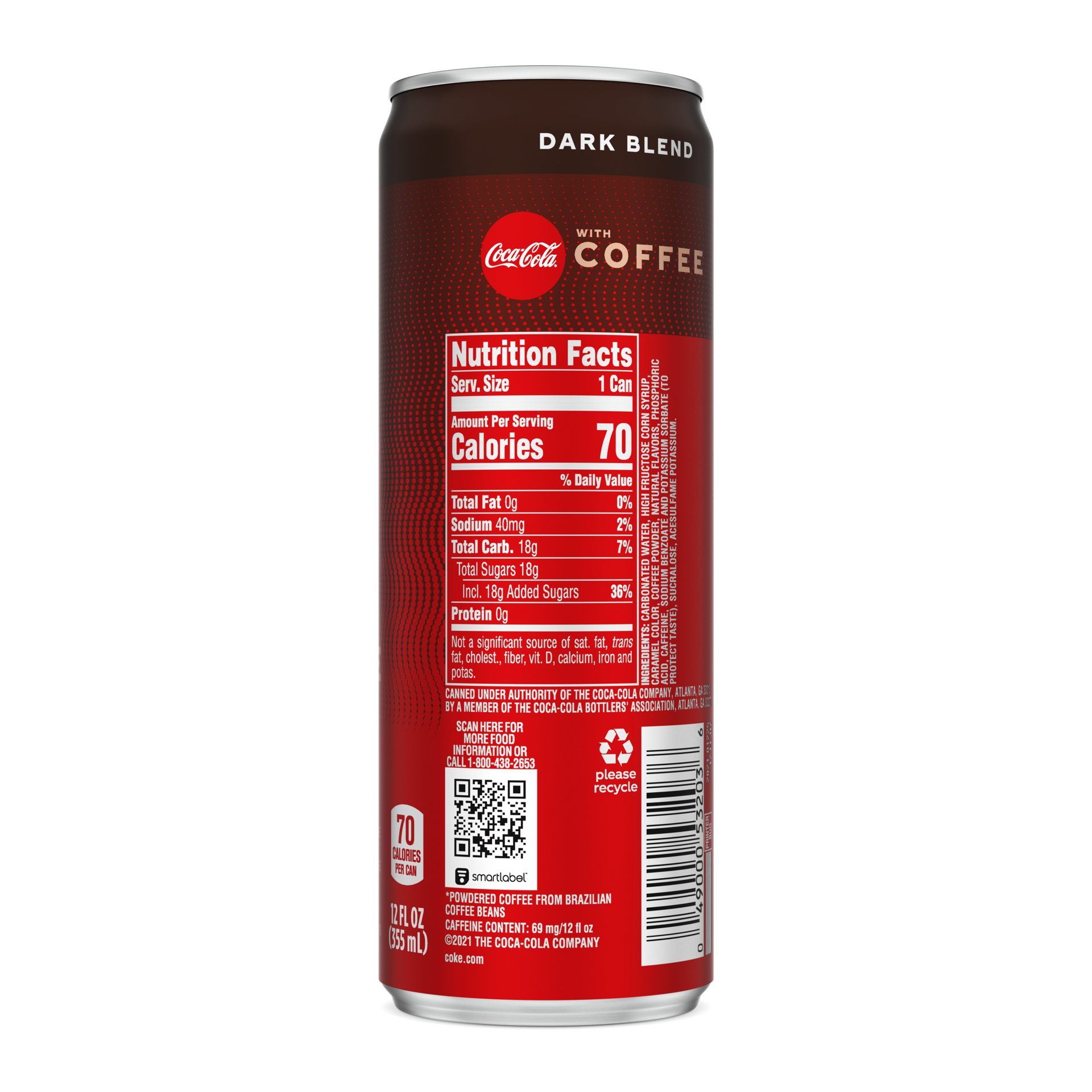 slide 3 of 5, Coca-Cola with Coffee Dark Blend Can, 12 fl oz, 12 fl oz