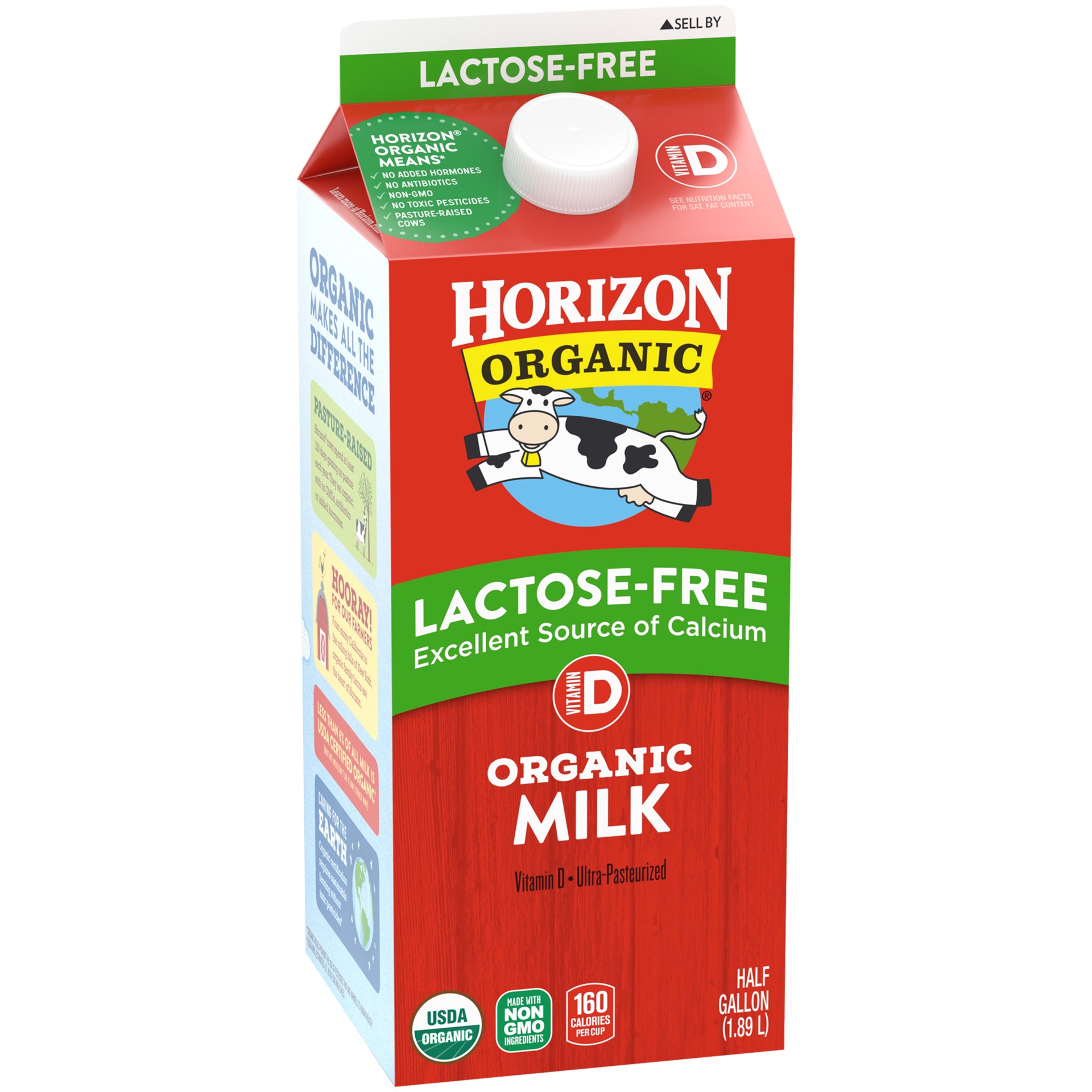 slide 2 of 5, Horizon Organic Lactose-Free Whole Milk, Half Gallon, 