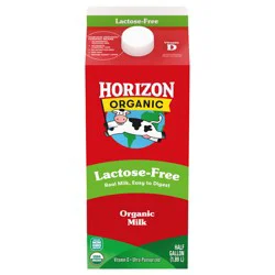 Horizon Organic Lactose Free Milk, Whole Milk, 64 fl oz., Half Gallon Carton