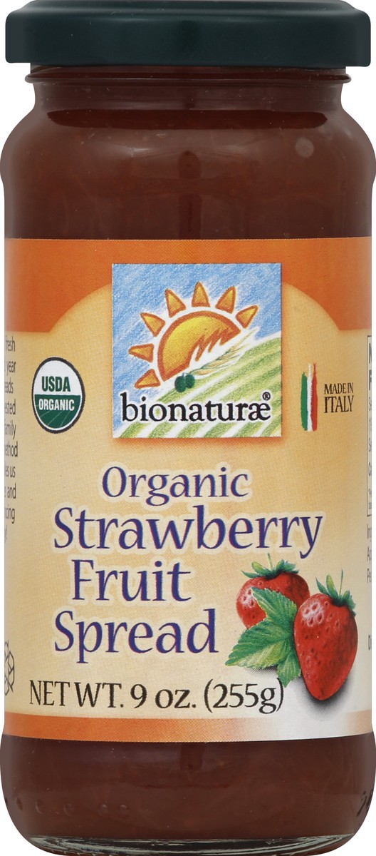 slide 2 of 2, bionaturae Organic Fruit Spread, Strawberry, 9 oz