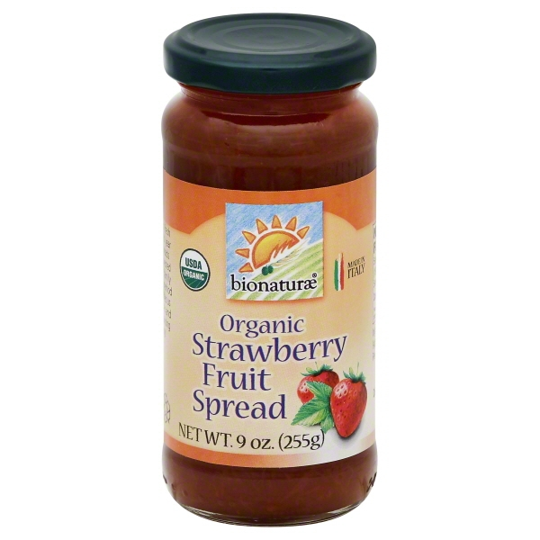 slide 1 of 2, bionaturae Organic Fruit Spread, Strawberry, 9 oz