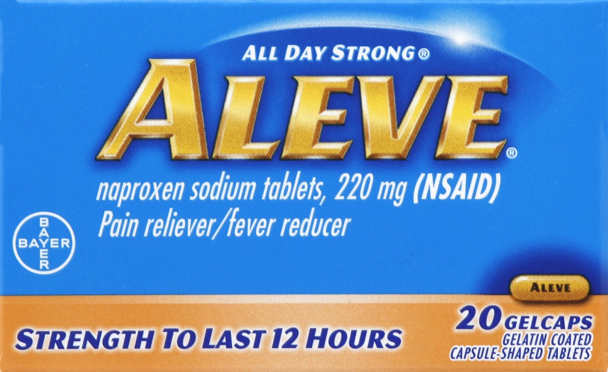 slide 1 of 5, Aleve Pain Reliever/Fever Reducer 20 ea, 20 ct; 220 mg