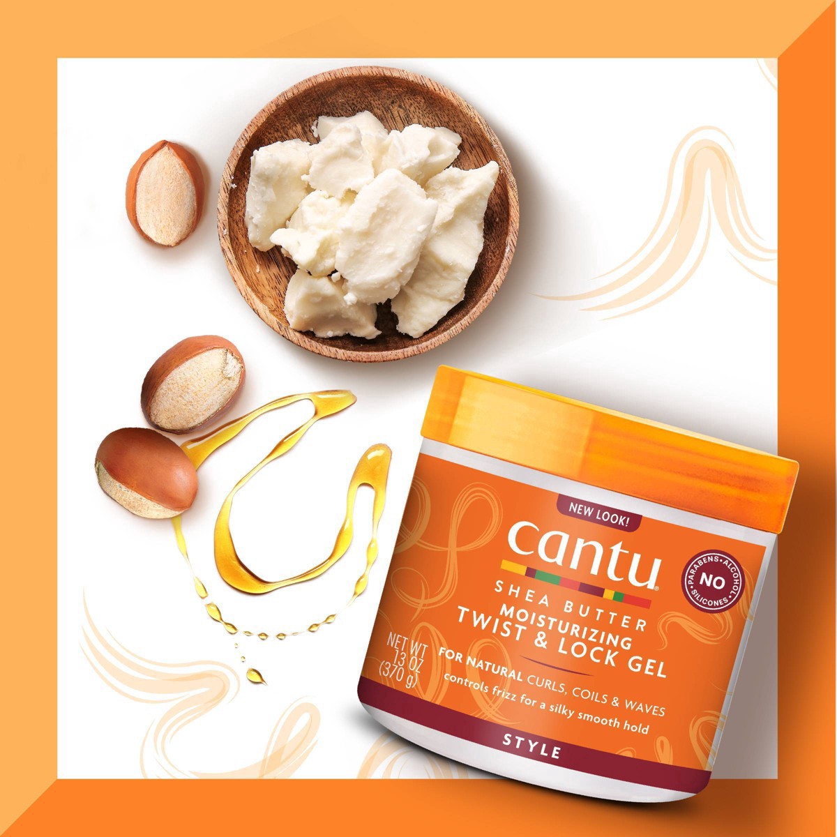 slide 3 of 7, Cantu Shea Butter Twist & Lock Gel, 13 oz