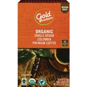 slide 1 of 1, CVS Gold Emblem Organic Single Origin-Colombia-Premium Coffee, 12 ct