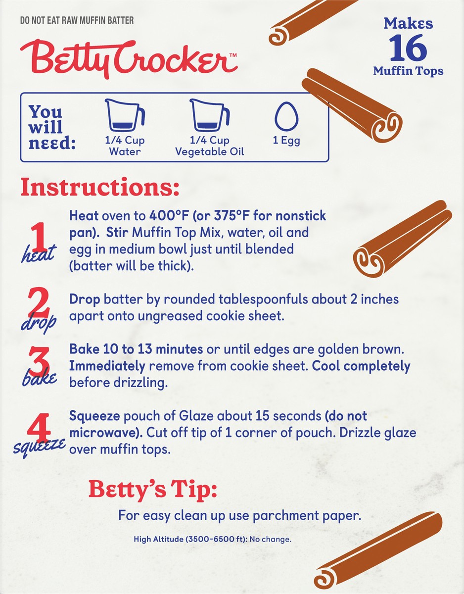 slide 2 of 9, Betty Crocker Muffin Tops Mix, Cinnamon, With Topping, 13.4 oz, 13.4 oz