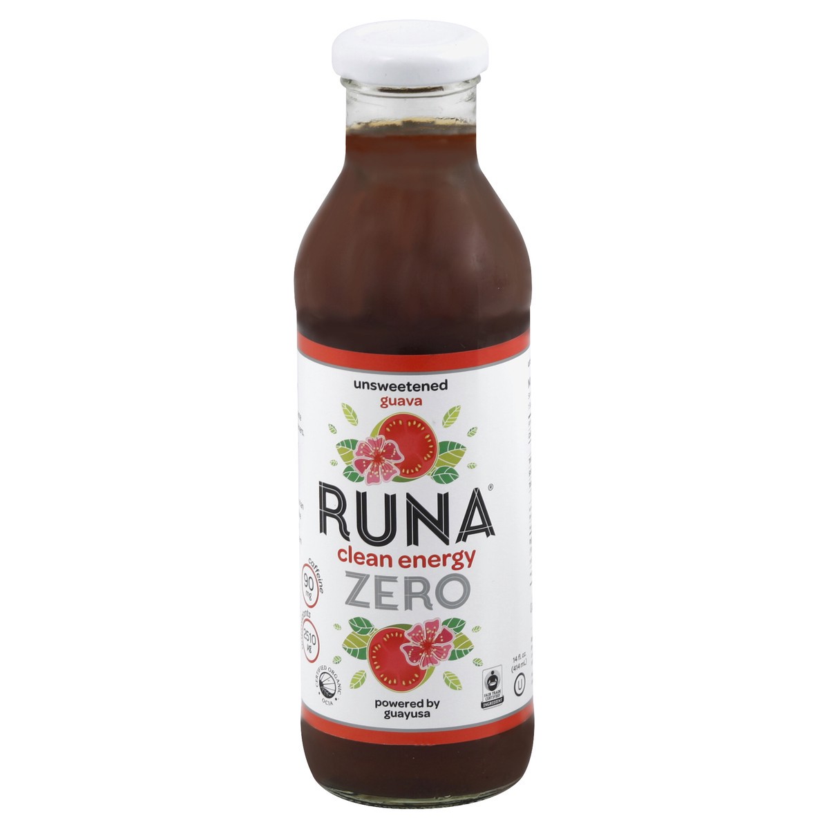 slide 4 of 4, RUNA Unsweetened Guava Guayusa Iced Tea, 14 oz