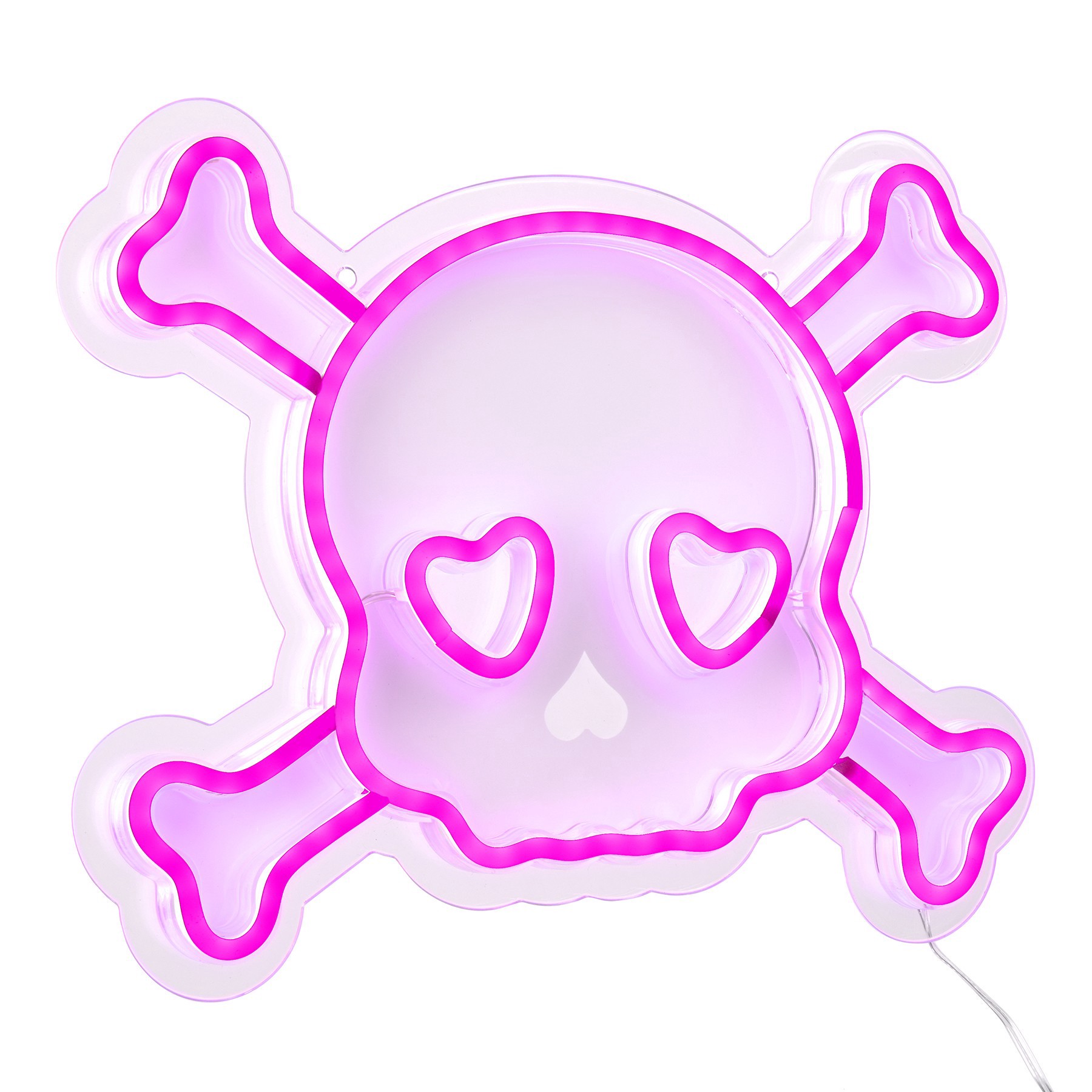 slide 2 of 2, 12" X 9" Pink Led Neon Skull Sign By Ashland, 12 in x 9 in