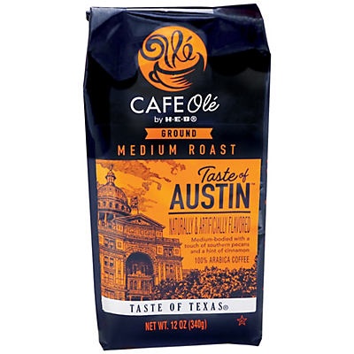 slide 1 of 1, H-E-B Cafe Ole Taste Of Austin Ground Coffee - 12 oz, 12 oz