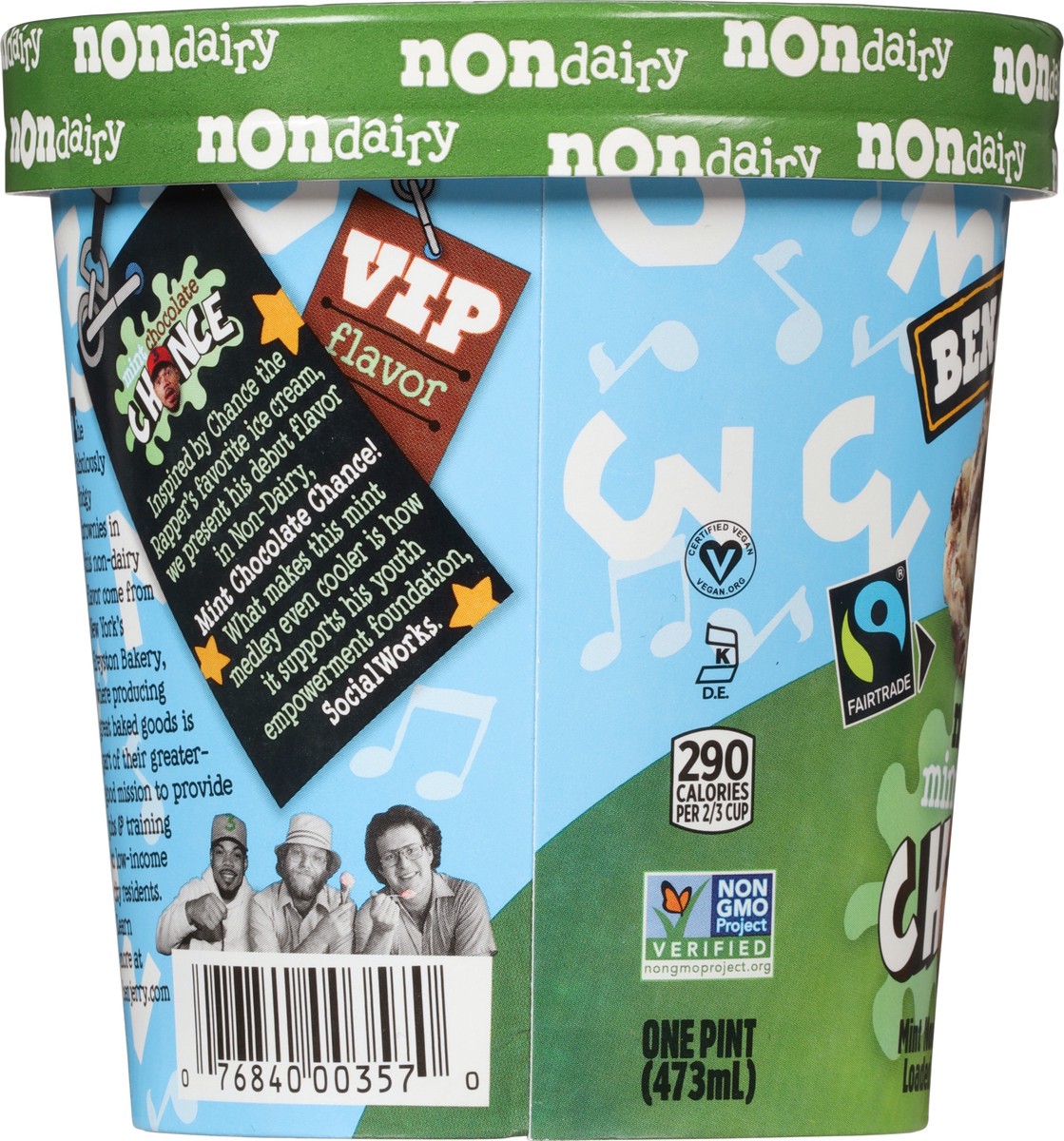 slide 2 of 14, Ben & Jerry's Mint Chocolate Chance™ Frozen Dessert Non-Dairy, 1 pint