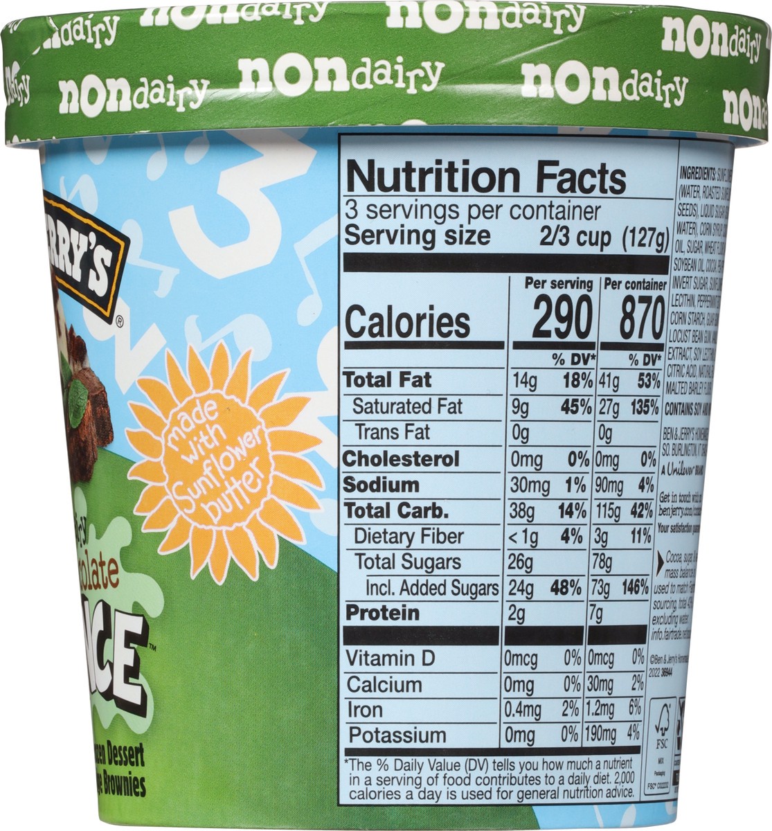 slide 3 of 14, Ben & Jerry's Mint Chocolate Chance™ Frozen Dessert Non-Dairy, 1 pint