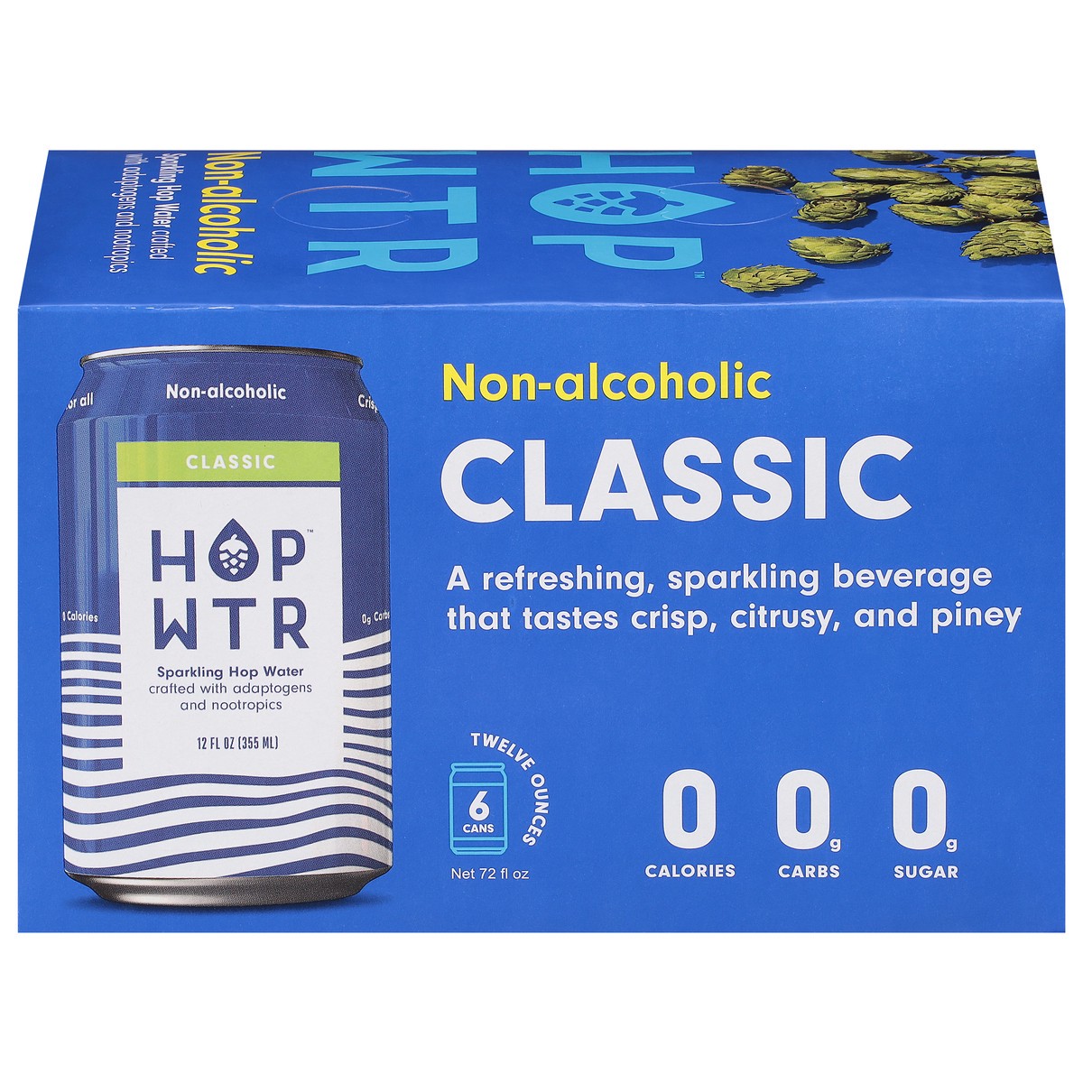slide 1 of 4, Hop Wtr Hop Water Sparkling Classic, 6 ct; 12 oz