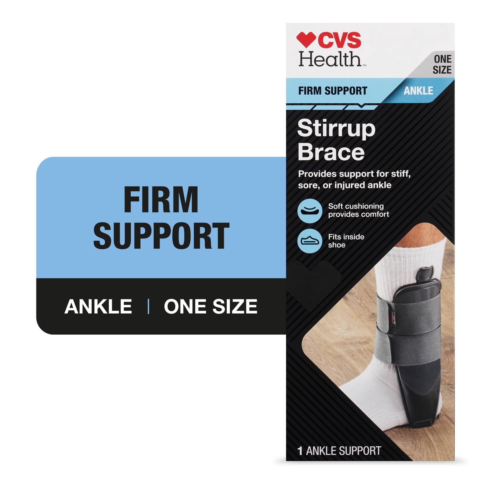 slide 1 of 1, CVS Health Firm Support Ankle Stirrup Brace, 1 ct
