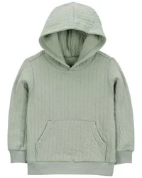Carter's Toddler Pullover Doubleknit Hoodie - Green Green 4T
