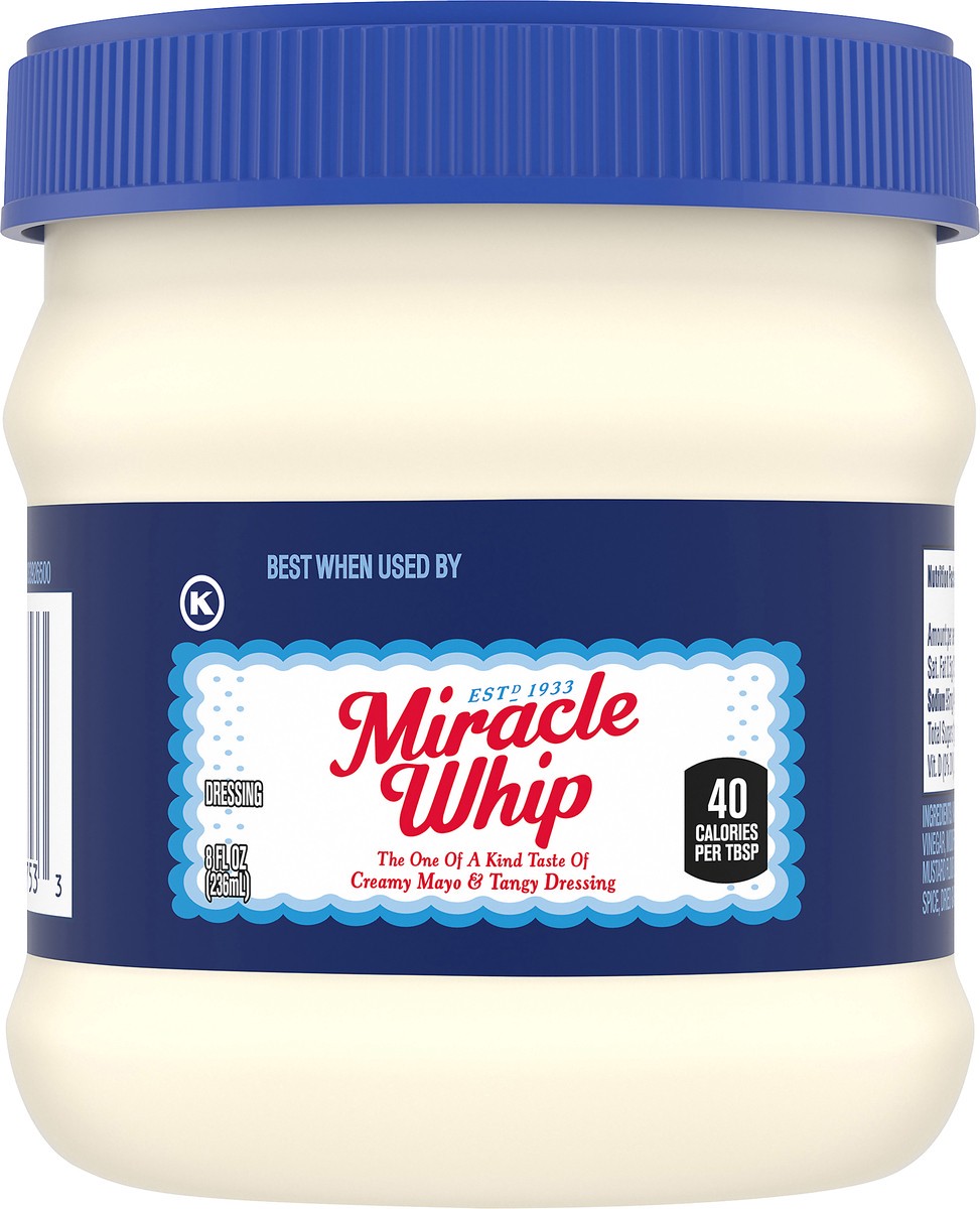 slide 1 of 14, Miracle Whip Dressing, 8 fl oz Jar, 8 fl oz