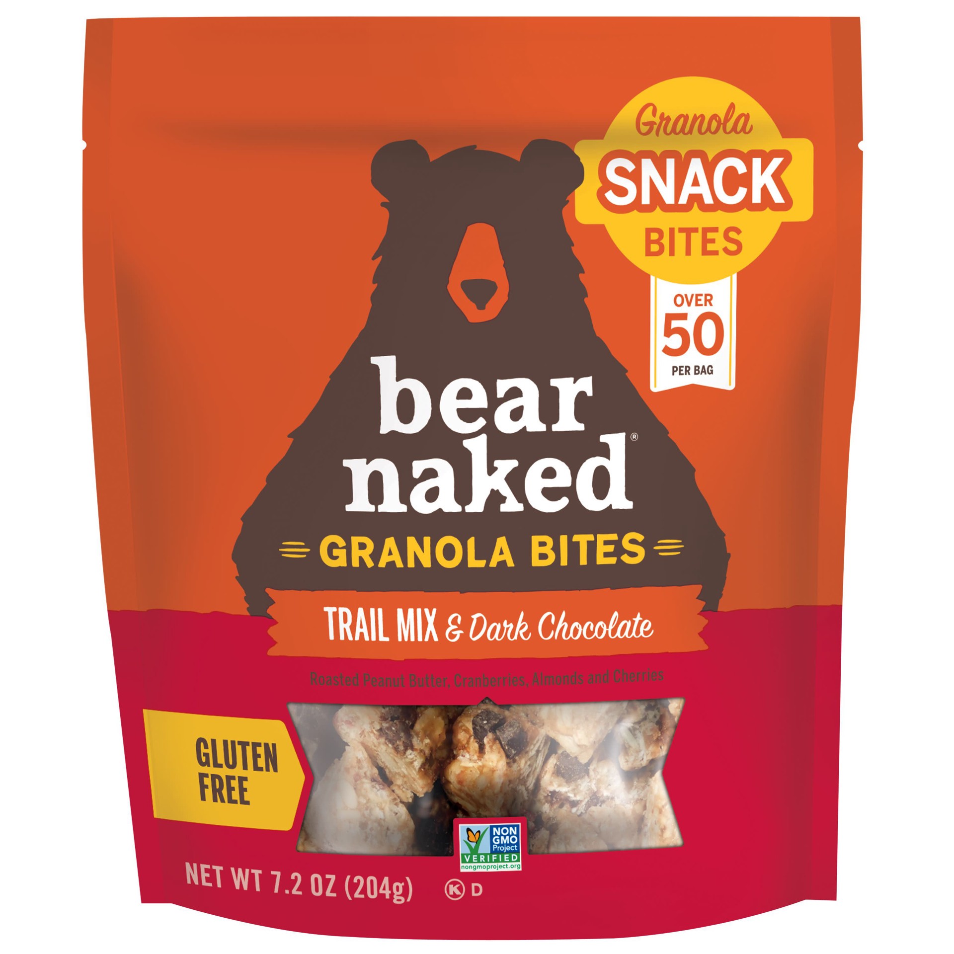 slide 1 of 3, Bear Naked Dark Chocolate Granola Bites, 7.2 oz