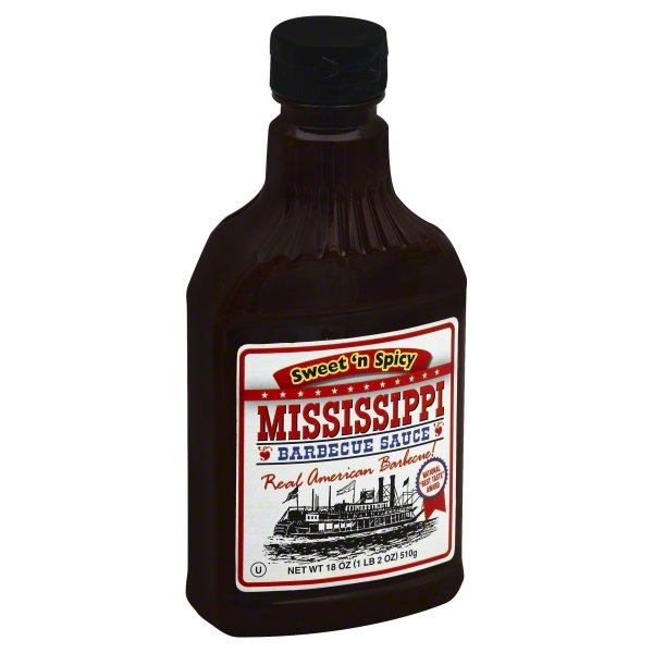 slide 1 of 1, Mississippi Barbecue Sauce Barbecue Sauce, Sweet 'N Spicy, 18 oz