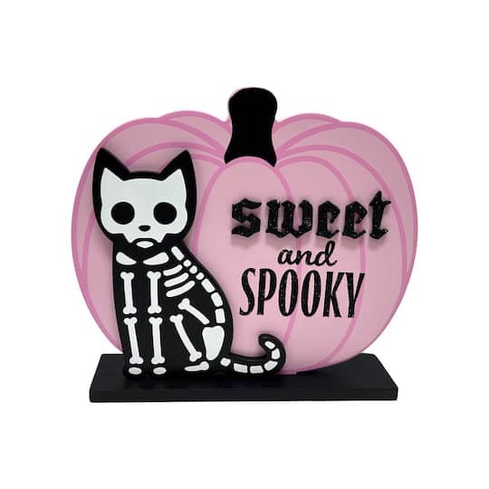 slide 1 of 1, 8.75" Sweet & Spooky Cat Tabletop Decor By Ashland, 8.75 in
