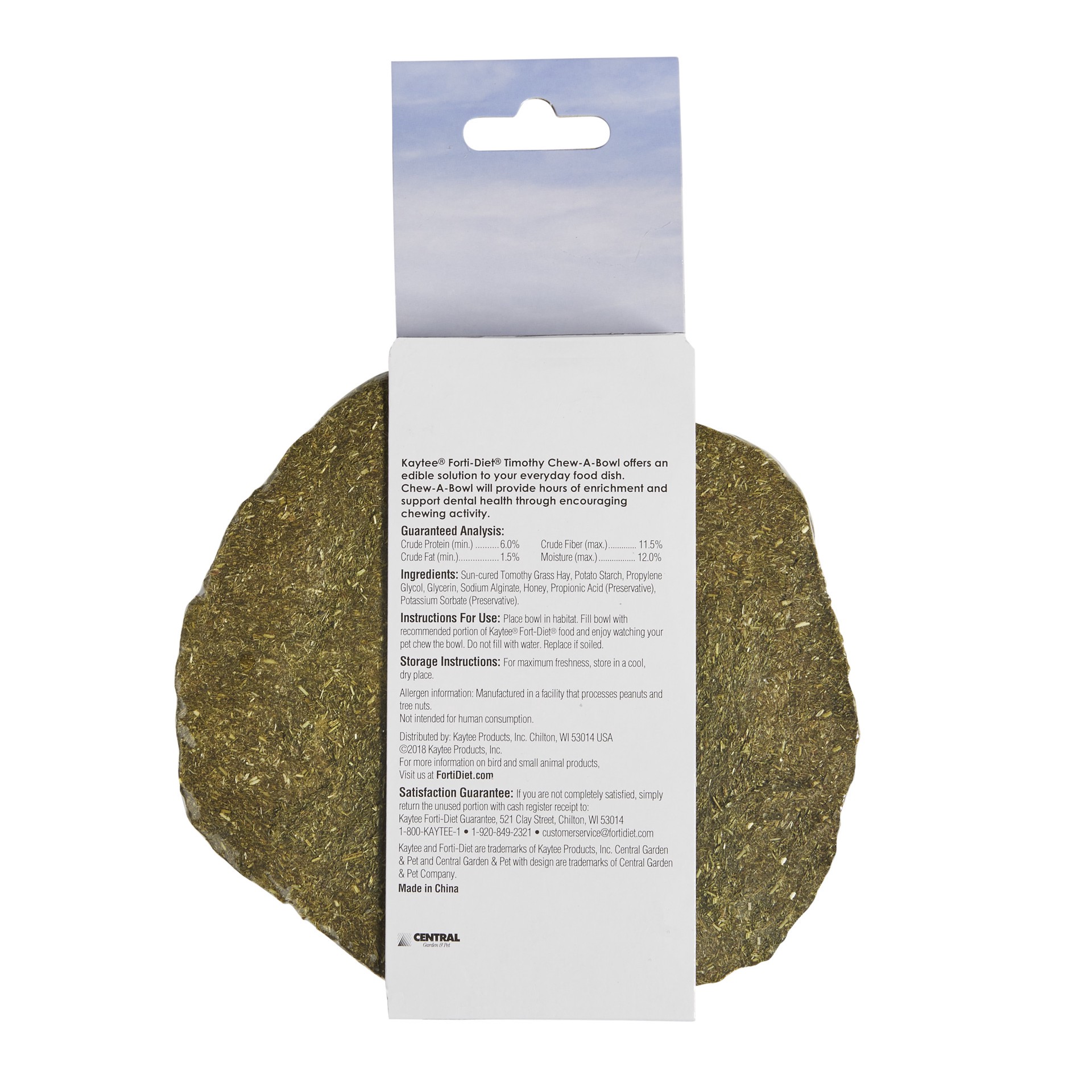 slide 9 of 10, Kaytee General Market Kaytee Forti-Diet Timothy Chew-A-Bowl, 1 ct