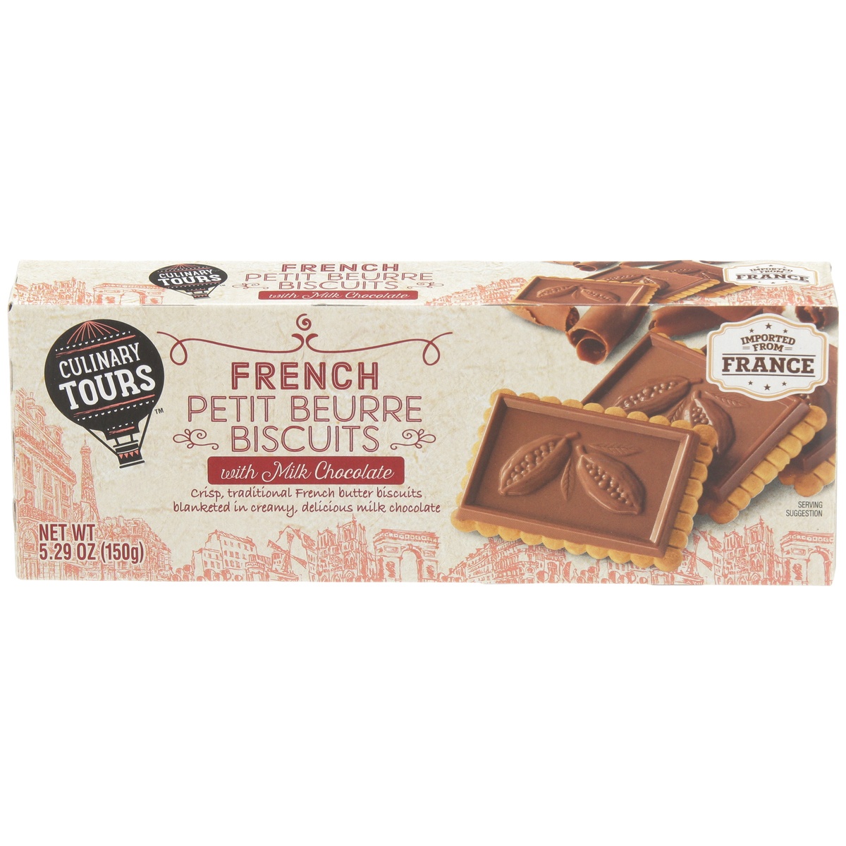 slide 1 of 1, Culinary Tours French Petit Beurre Biscuits With Milk Chocolate, 5.29 oz