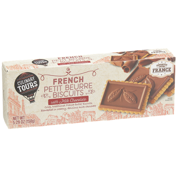 slide 1 of 1, Culinary Tours French Petit Beurre Biscuits With Milk Chocolate, 5.29 oz