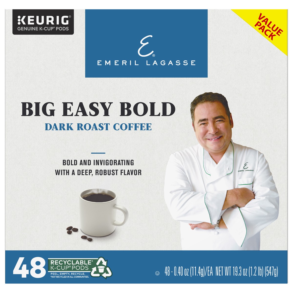 slide 6 of 10, Emeril Lagasse Value Pack Big Easy Bold Dark Roast Coffee 48 ea Box, 48 ct