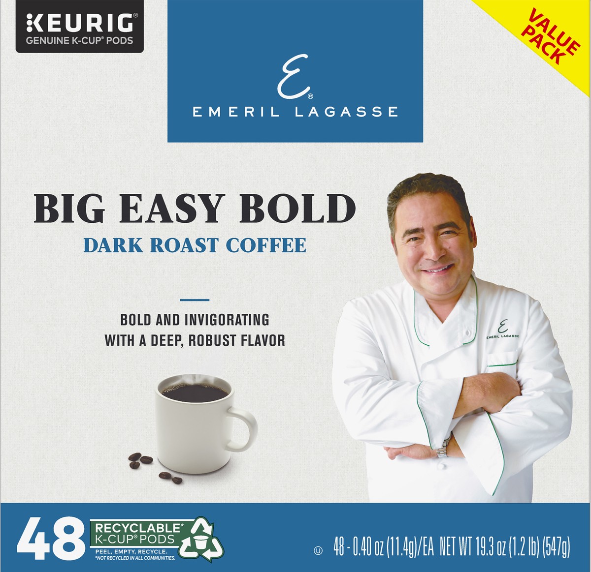 slide 8 of 10, Emeril Lagasse Value Pack Big Easy Bold Dark Roast Coffee 48 ea Box, 48 ct