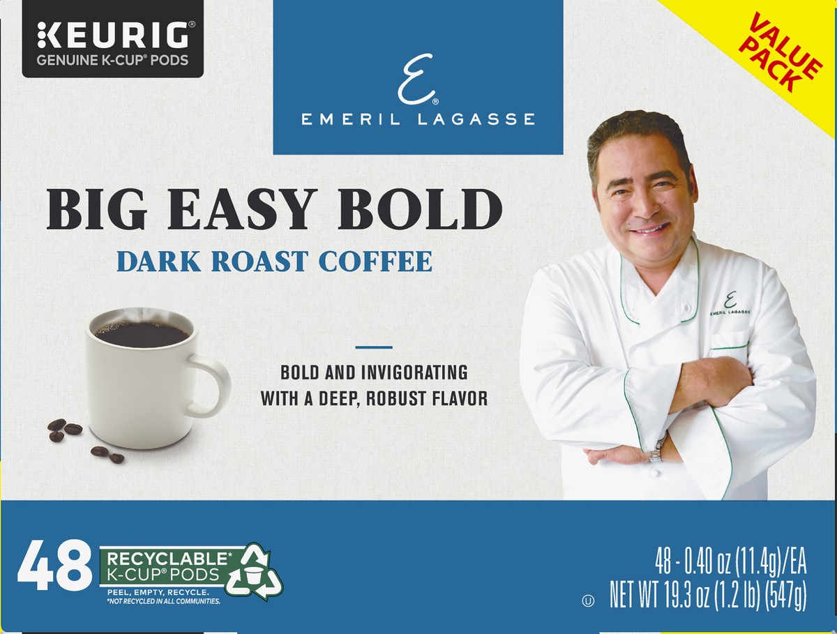 slide 9 of 10, Emeril Lagasse Value Pack Big Easy Bold Dark Roast Coffee 48 ea Box, 48 ct