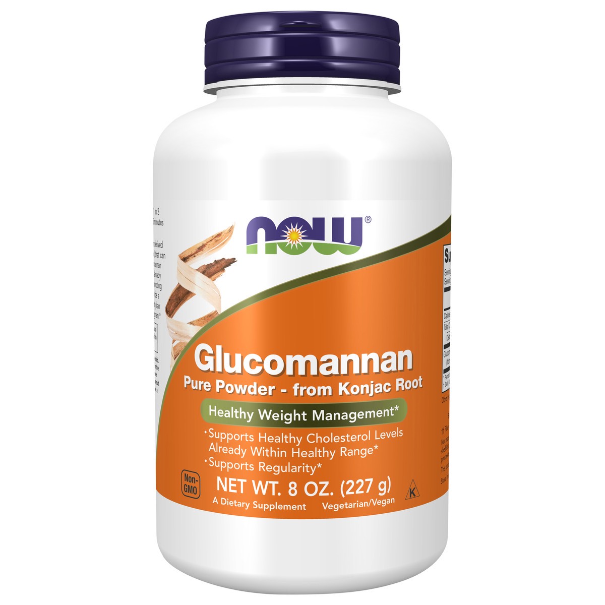 slide 1 of 4, NOW Glucomannan Pure Powder - 8 oz., 8 oz