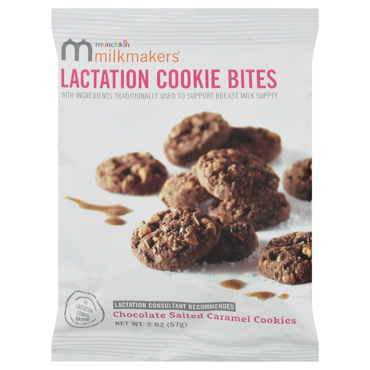 slide 1 of 9, Milkmakers Milkmakers Lactation Cookie Bites Chocolate Salted Caramel Cookies 2 oz, 2 oz