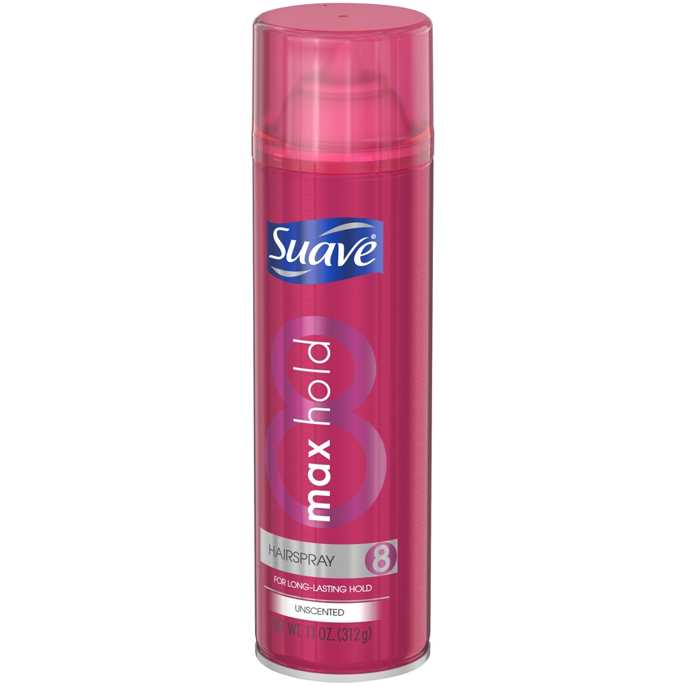 slide 3 of 4, Suave Max Hold Unscented Hairspray, 11 oz