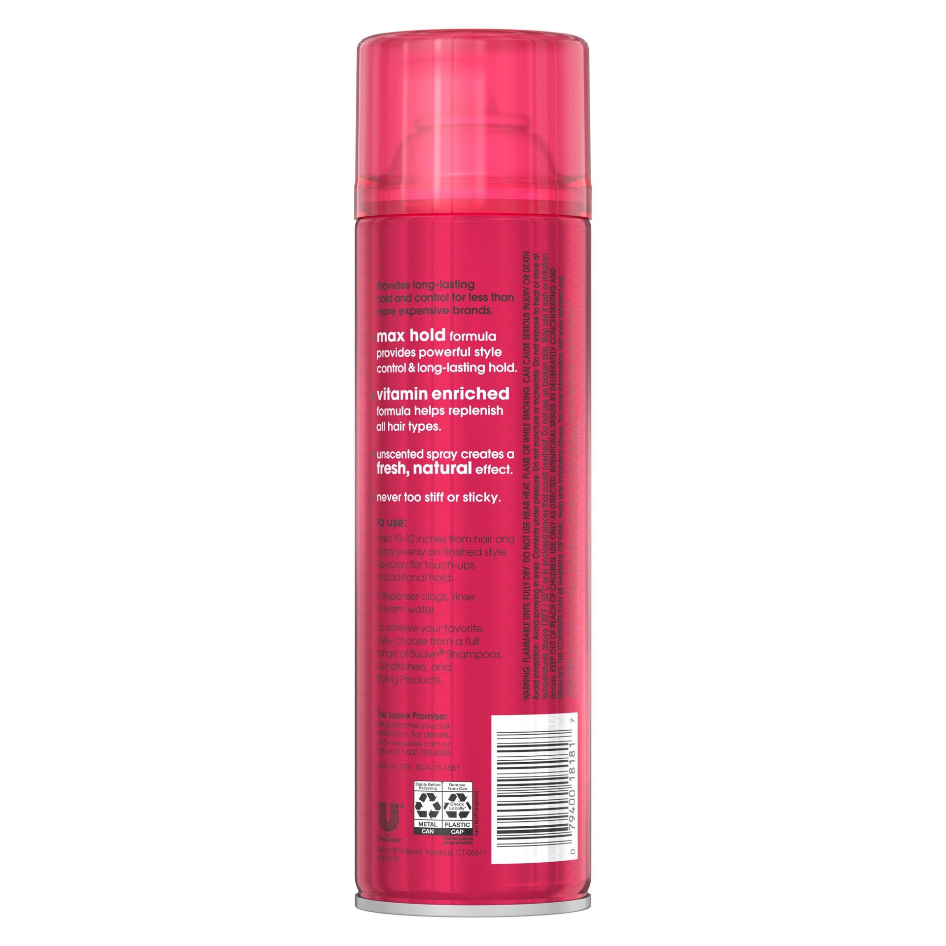 slide 8 of 9, Suave Max Hold Unscented Hairspray - 11oz, 11 oz